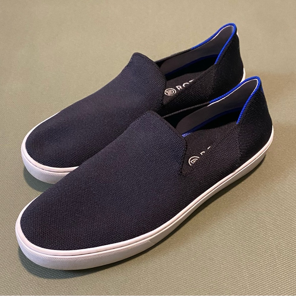 Size 12. Rothy’s. The Original Slip On Sneaker. Black.